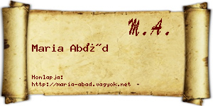 Maria Abád névjegykártya
